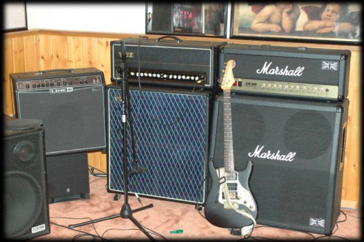 Michael North's amps, Line6, VoxAC100, Marshall DSL 2000